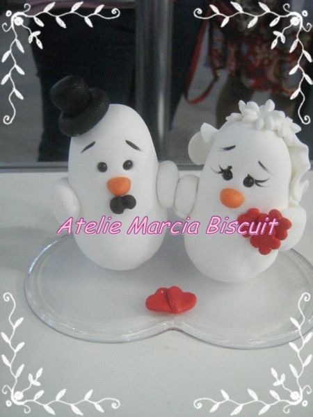 Topo de bolo casal de Pombos