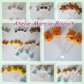 Colheres decoradas tema Safari Biscuit
