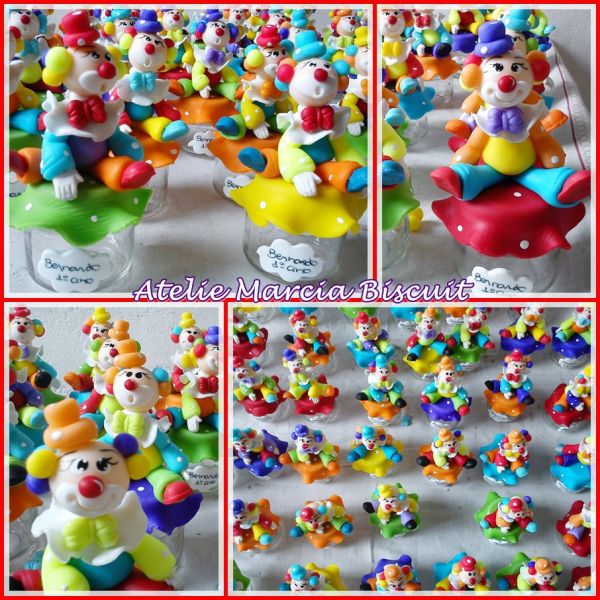 Pote de papinha tema palhaço