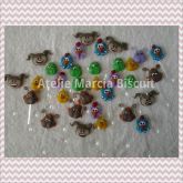 Colheres decoradas tema Gal. Pintadinha biscuit
